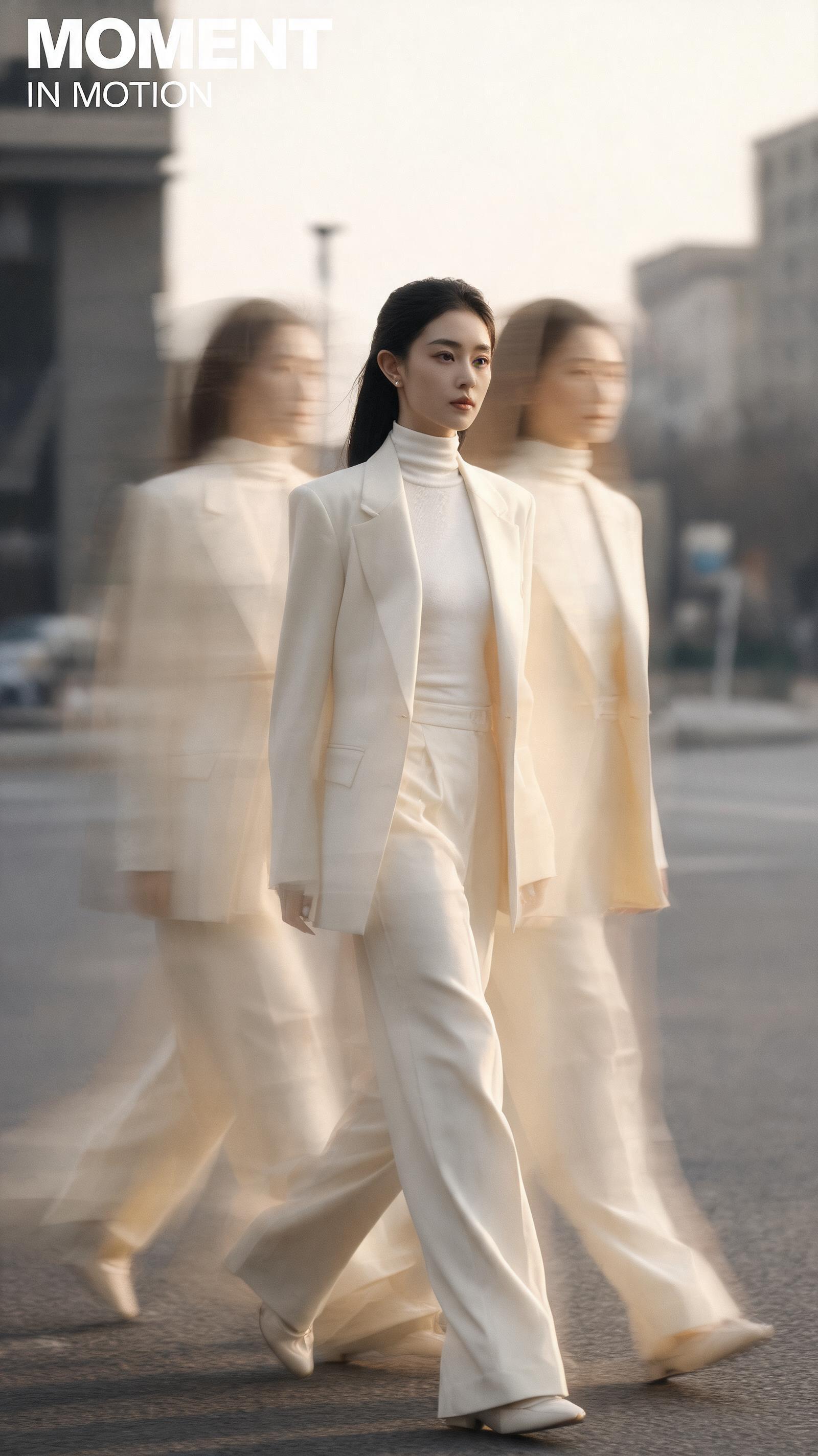 2K 9:16 Slow Shutter Fashion Editorial Poster Workflow generated example 1